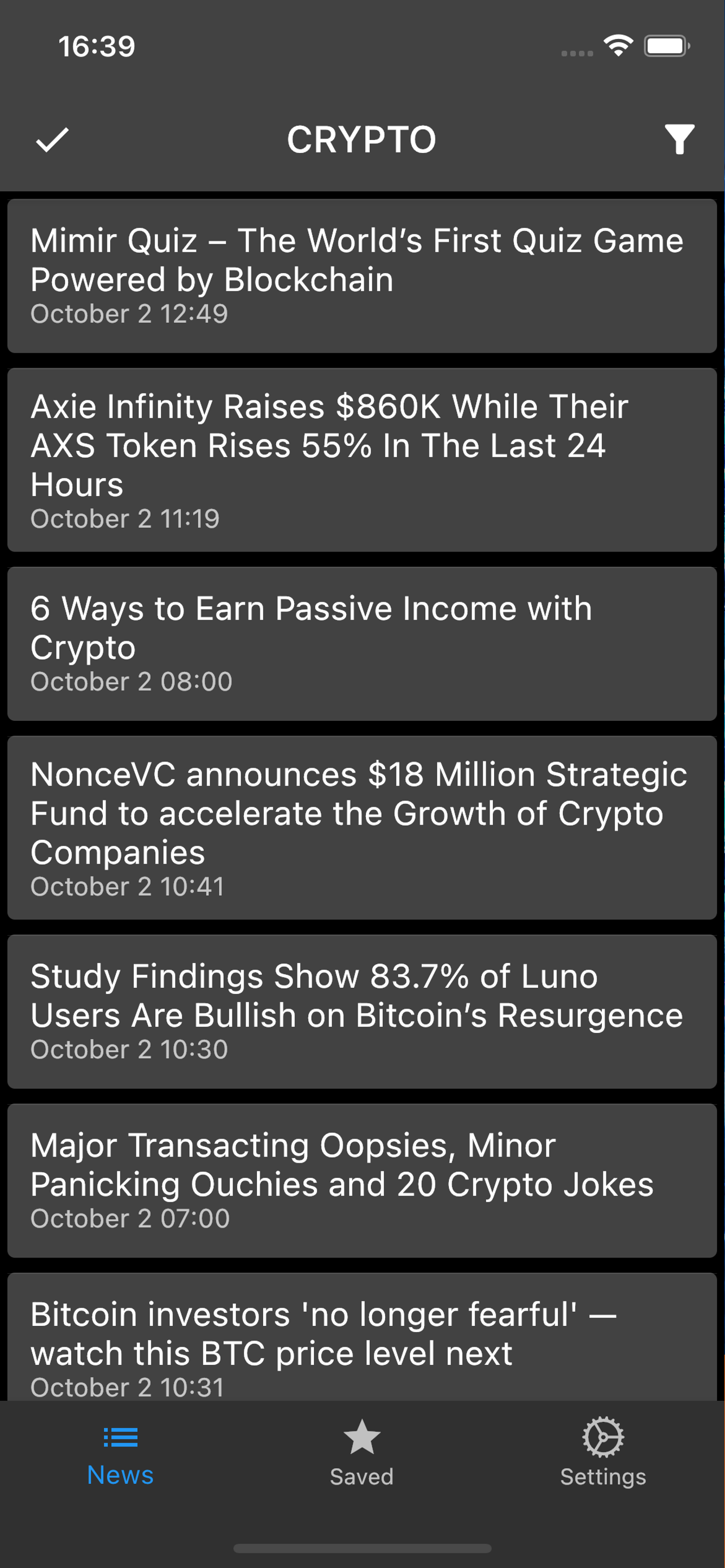 Brevy News Application for Android and iOS — bitcoin, forex, stocks news summaries